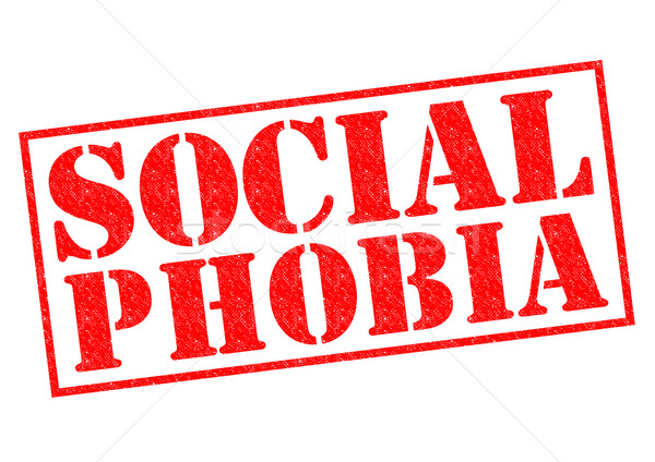 Społecznej fobia czerwony biały życia Zdjęcia stock © chrisdorney