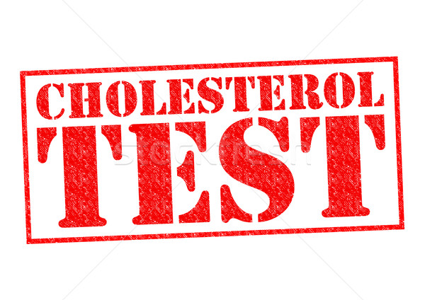 Colesterolului test roşu alb alimente Imagine de stoc © chrisdorney