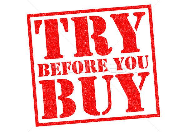 TRY BEFORE YOU BUY Stock photo © chrisdorney