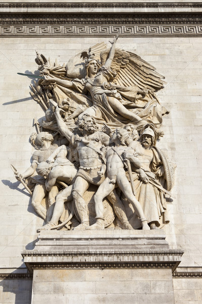 Sculptural Detail on the Arc de Triomphe in Paris Stock photo © chrisdorney