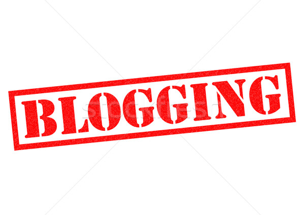 Blogolás piros pecsét fehér tech napló Stock fotó © chrisdorney
