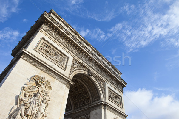 Триумфальная арка Париж впечатляющий Франция путешествия Blue Sky Сток-фото © chrisdorney