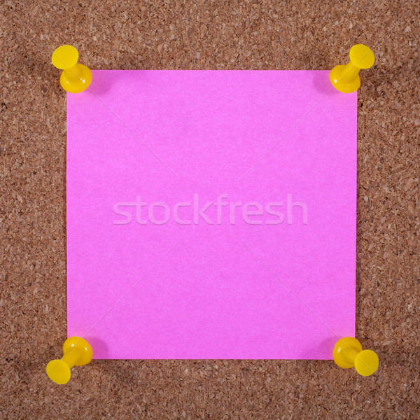 A Note Page Pinned to a Noticeboard Stock photo © chrisdorney