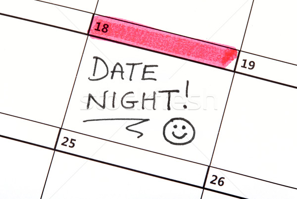 Date Night Written on a Calendar Stock photo © chrisdorney