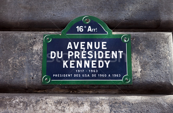 Presedintele Paris Street semn Statele Unite semna arhitectură Imagine de stoc © chrisdorney