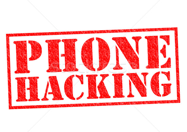 Telefono l'hacking rosso bianco giornale Foto d'archivio © chrisdorney