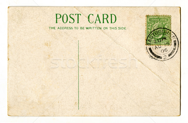 Vintage carte postale Voyage écrit lettre communication [[stock_photo]] © chrisdorney