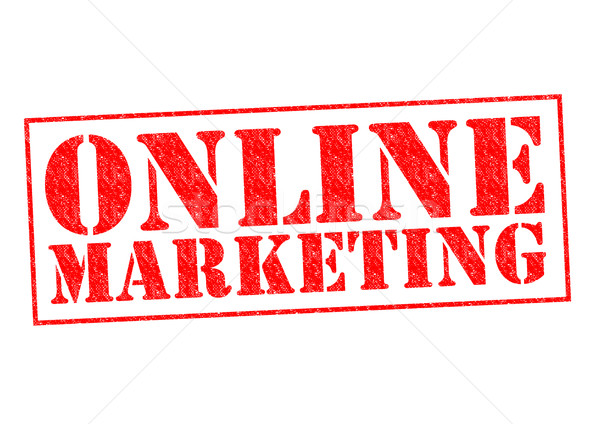 Online marketing piros pecsét fehér számítógép internet Stock fotó © chrisdorney