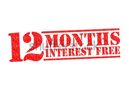 12 luni gratuit alb afaceri Imagine de stoc © chrisdorney