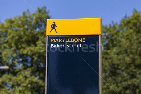 Baker Street Pedestrian Sign in London Stock photo © chrisdorney