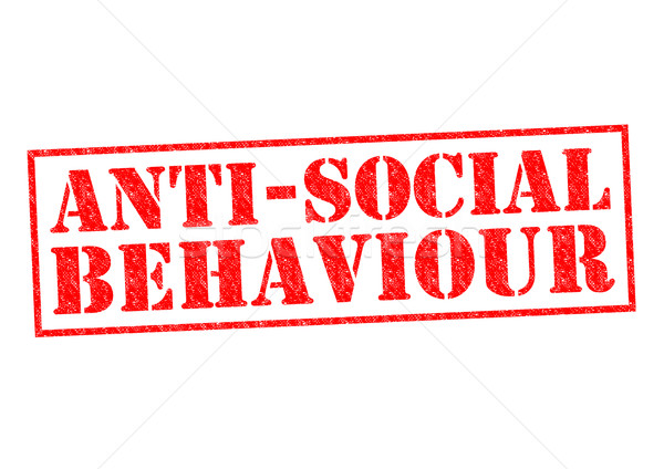 Antiszociális viselkedés angol helyesírás piros pecsét Stock fotó © chrisdorney