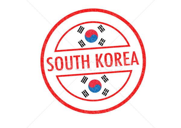 Korea Południowa biały banderą asian asia Zdjęcia stock © chrisdorney