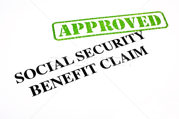Seguridad social beneficiar reclamar primer plano documento Foto stock © chrisdorney