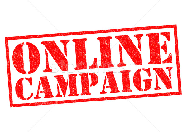 On-line campanie roşu alb Internet Imagine de stoc © chrisdorney