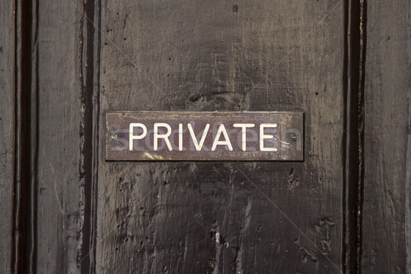 Private Sign on a Door Stock photo © chrisdorney