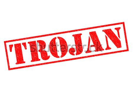 Trojaans Rood witte internet veiligheid Stockfoto © chrisdorney