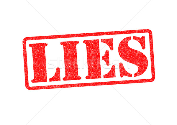 Hazugságok pecsét fehér gumi bélyegek izolált Stock fotó © chrisdorney