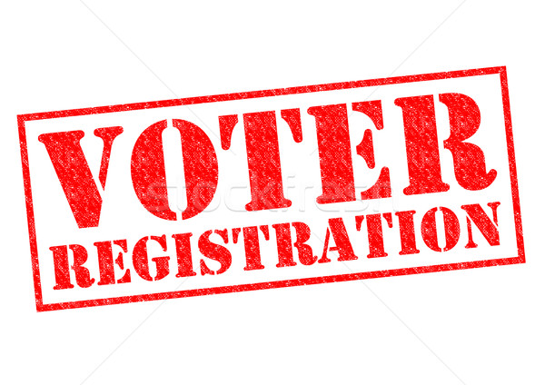 Szavazó regisztráció piros pecsét fehér szabadság Stock fotó © chrisdorney