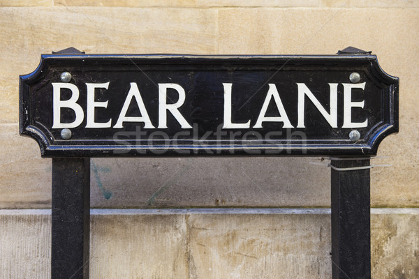Medve sáv Oxford jelzőtábla történelmi város Stock fotó © chrisdorney
