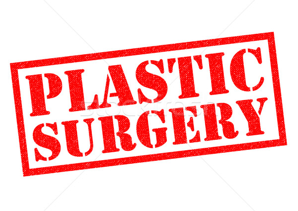 Plasztikai sebészet piros pecsét fehér törődés műanyag Stock fotó © chrisdorney