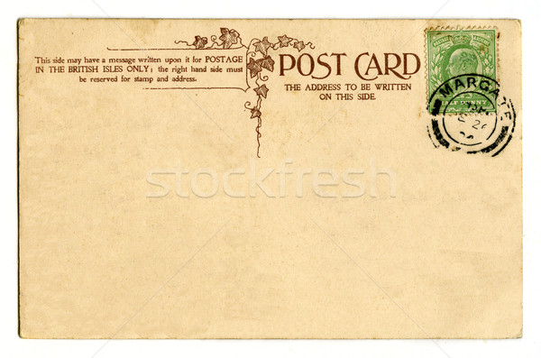 Epocă carte poştală călători scris scrisoare comunicare Imagine de stoc © chrisdorney