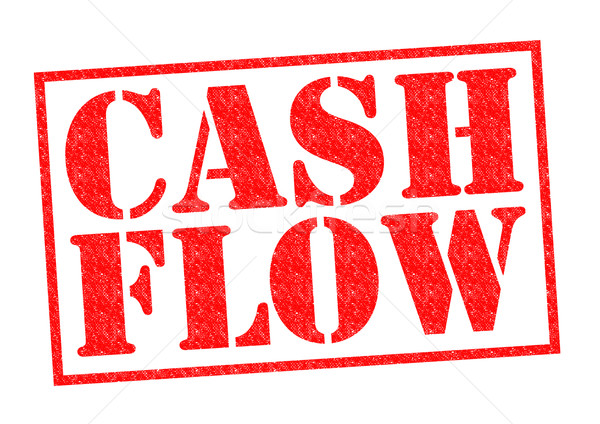 Stock foto: Cashflow · rot · weiß · Geld · finanziellen