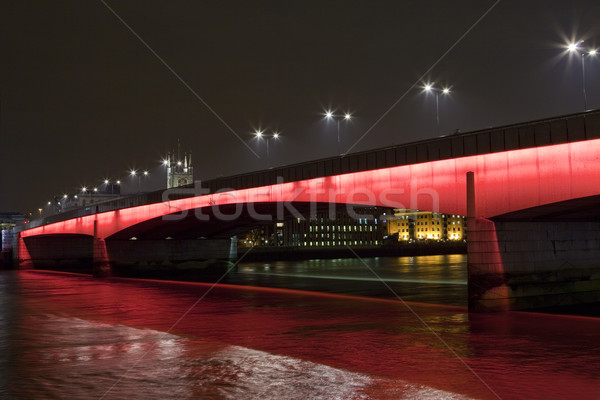 London bridge nuit eau ville belle Angleterre [[stock_photo]] © chrisdorney