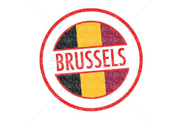 Bruxelles alb vacanţă buton paşaport Imagine de stoc © chrisdorney