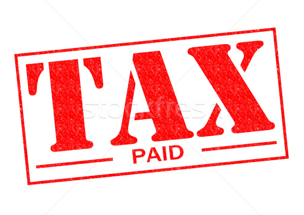 Steuer bezahlt rot weiß Geld Stock foto © chrisdorney
