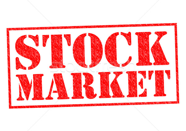 Mercado de ações vermelho branco dinheiro assinar Foto stock © chrisdorney