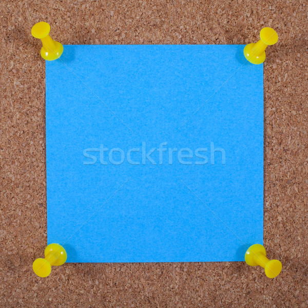 Blank Note Paper Pinned to a Noticeboard Stock photo © chrisdorney