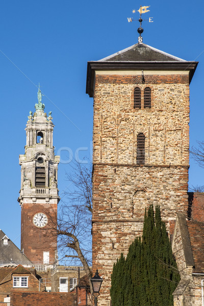 Iglesia ayuntamiento vista edad torre Foto stock © chrisdorney