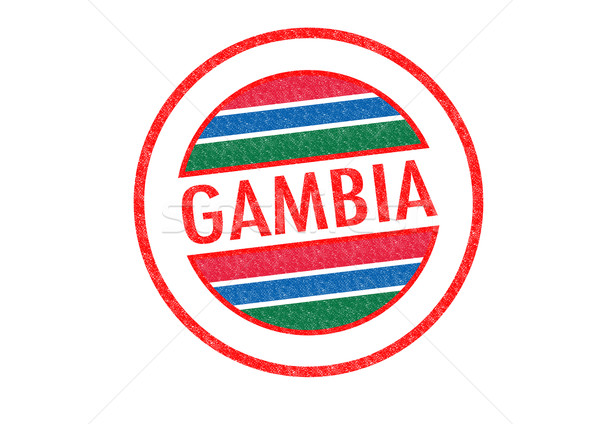 Gambia pecsét fehér zászló vakáció gomb Stock fotó © chrisdorney