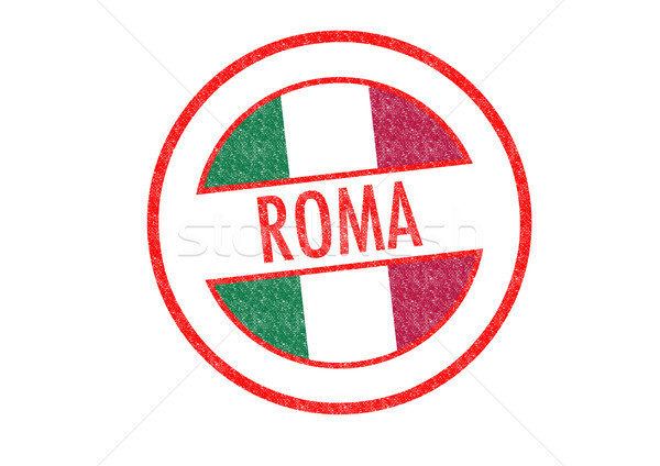 Romani branco férias botão passaporte Foto stock © chrisdorney