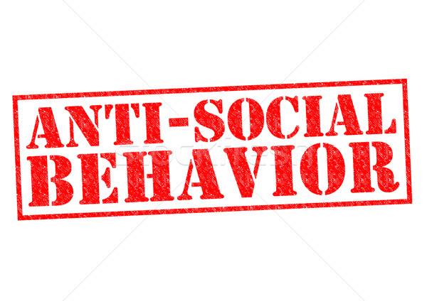 Antiszociális viselkedés amerikai helyesírás piros pecsét Stock fotó © chrisdorney