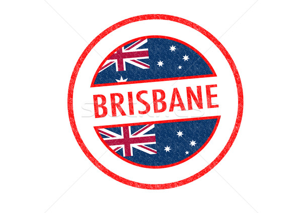 Brisbane branco férias botão passaporte Foto stock © chrisdorney