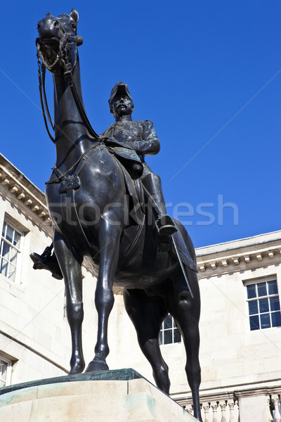 雕像 倫敦 軍事 英國 遊客 商業照片 © chrisdorney