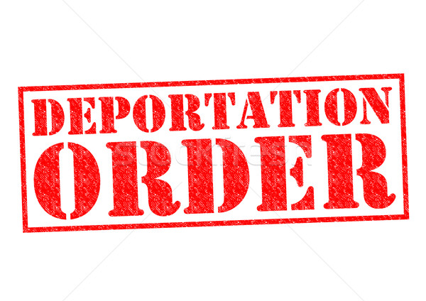 Deportálás rendelés piros pecsét fehér biztonság Stock fotó © chrisdorney