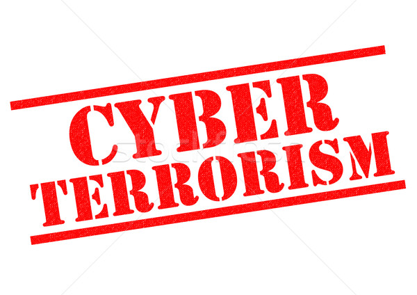 Terrorisme Rood witte technologie computers Stockfoto © chrisdorney