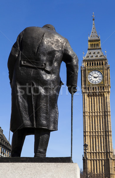 雕像 倫敦 標誌性的 部長 議會 廣場 商業照片 © chrisdorney