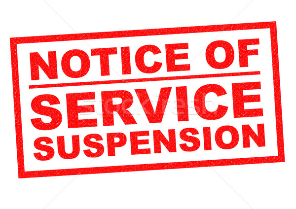 Bekanntmachung Service Suspension rot weiß Stock foto © chrisdorney