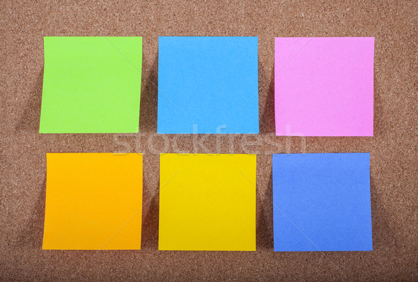 Sticky Notes on a Noticeboard Stock photo © chrisdorney