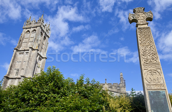 St John's Church and War Memorial in Glastonbury Stock photo © chrisdorney