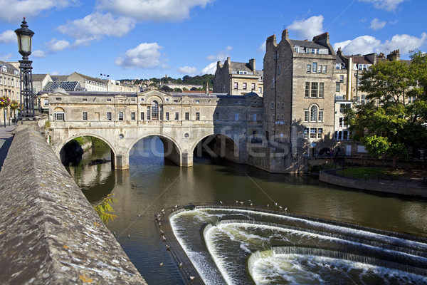 Pulteney Bridge and Weir in Bath Stock photo © chrisdorney