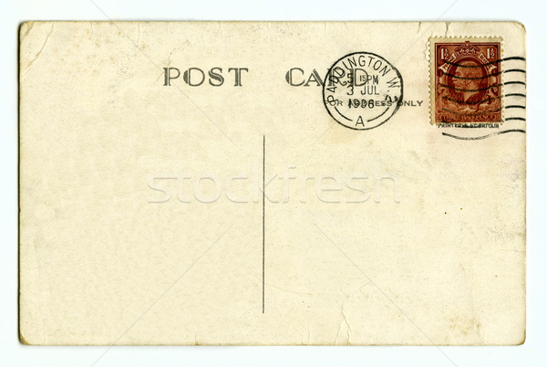 Vintage carte postale Voyage écrit lettre communication [[stock_photo]] © chrisdorney