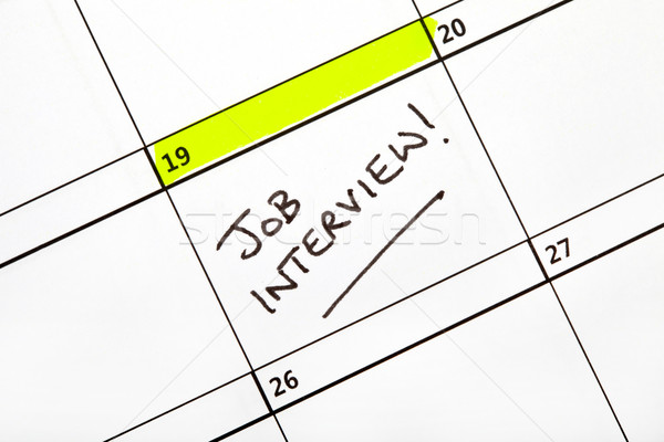 Job Interview Date on a Calendar Stock photo © chrisdorney