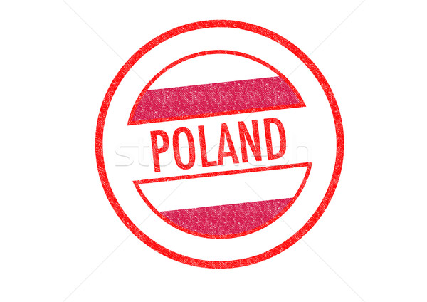 Lengyelország pecsét fehér zászló vakáció gomb Stock fotó © chrisdorney