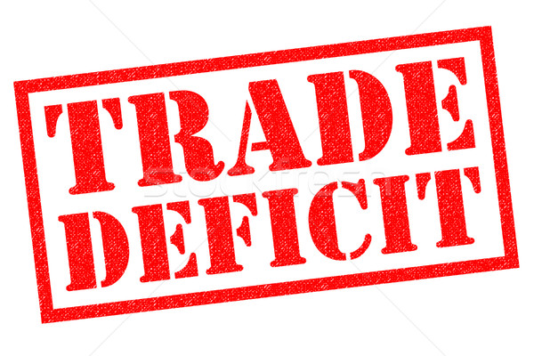 Comerţului deficit roşu alb finanţa Imagine de stoc © chrisdorney