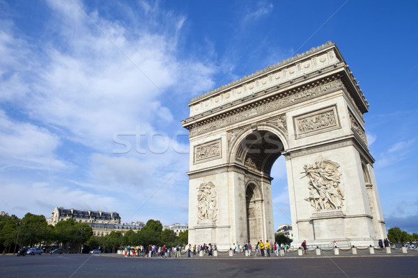 Триумфальная арка Париж великолепный Франция путешествия Blue Sky Сток-фото © chrisdorney