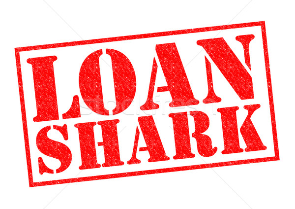 Kölcsön cápa piros pecsét fehér pénz Stock fotó © chrisdorney